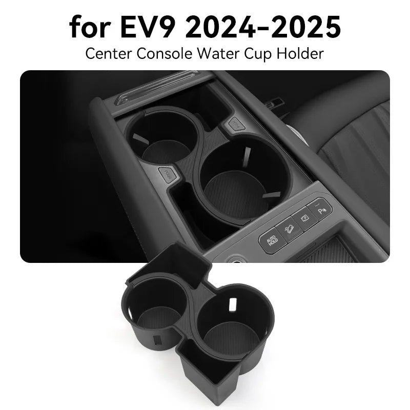 Water Cup Holder for 24-25 Kia EV9 Central Control Water Cup Shock Absorber Set Limit Beverage Seat Storage Seat Water Cup Set