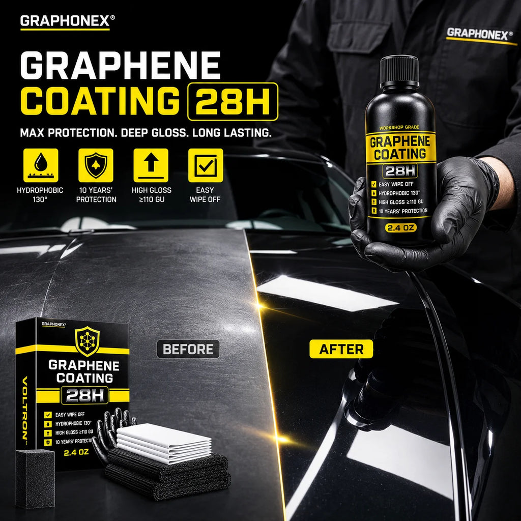 Graphene Ceramic Coating 28H with Self Healing and UV Track Technology Car Detailing Professionals 10+ Years of Protection
