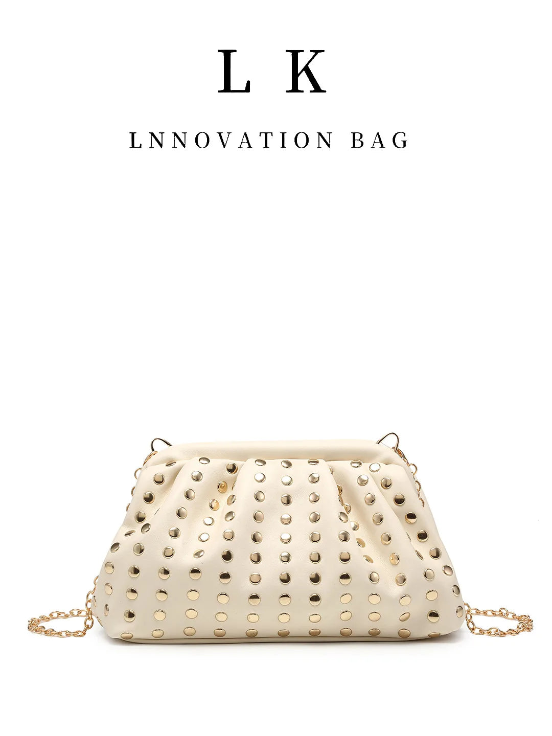 Rivet bag Niche design Punk shell bag Cloud bag