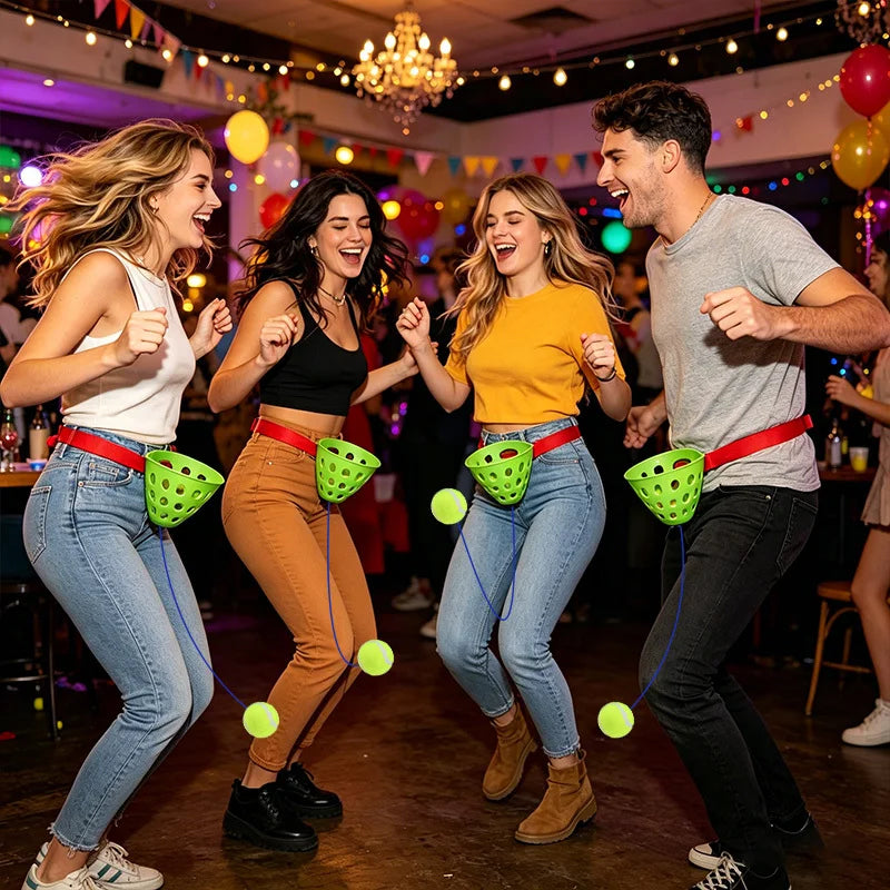 1/3 Set Swing Ball Game Multiplayer Interactive Party Game for Wedding New Year‘s Eve Bachelorette Party Outdoor Family Fun