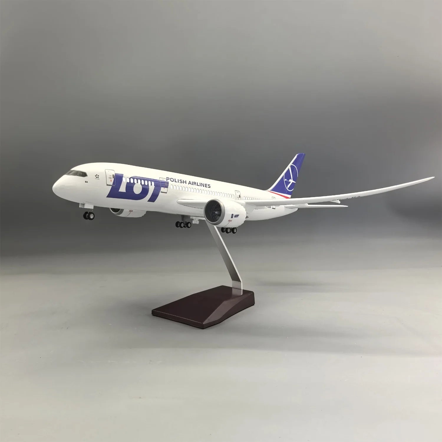 B787 LOT Polish Airways 43CM scale aircraft Model Resin kit for adults Airplane diecast Children toys Gift By Collectible