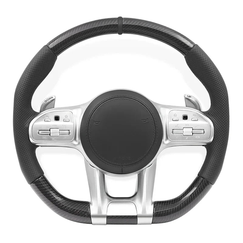 Carbon Fiber Steering Wheel for Mercedes Benz AMG GLE W167 C63 W205 E300 E220 W213 CLS W218 W222 S500 W204 C300 W212 E250 GLC 43