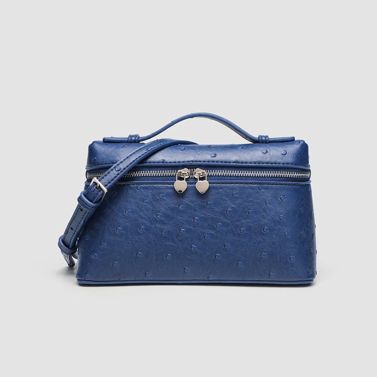 Customized name: pu leather texture, ins style lunch box bag, women's bag, new ostrich pattern commuter handbag, crossbody bag