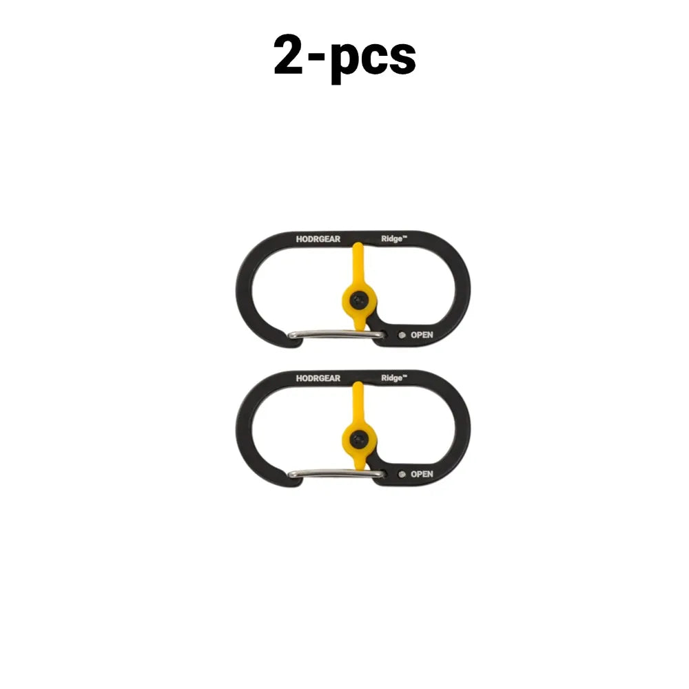 [HODR GEAR] Ridge™ Carabiner Ultralight 4.1g Mini Utility Clip Aluminum Alloy Stainless Steel Gate Quick Open & Secure Lock EDC
