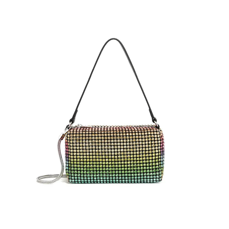 2026 Luxury Rhinestone Pearl Evening Bag for Women | Sparkly Stage Performance Purse | Elegant Dinner Party Clutch Crossbody Bag