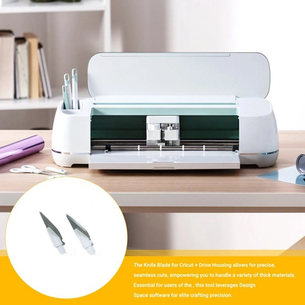 Replacement Knife Blade 2pcs, Hard & Durable Cutting Blade, Cuts Thick & Denser Materials for Cricut Maker Machine CX