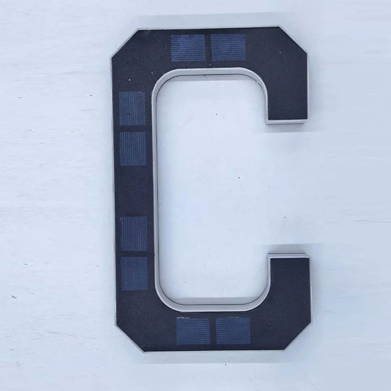 12CM Solar LED House Number Sign Auto Light Sensor Waterproof Outdoor Address Number Plate Lamp for Villa Yard Garden Home
