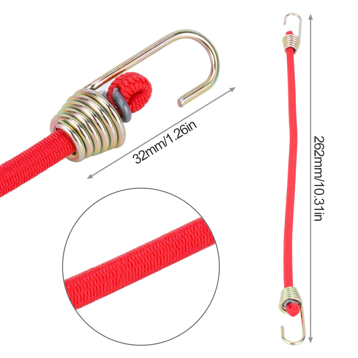 5/10pcs Elastic Bungee Cord Roof Rack Rope Luggage Straps with Hook for 1/10 RC Crawler Car Axial SCX10 TRX4 TRX6 Decorate