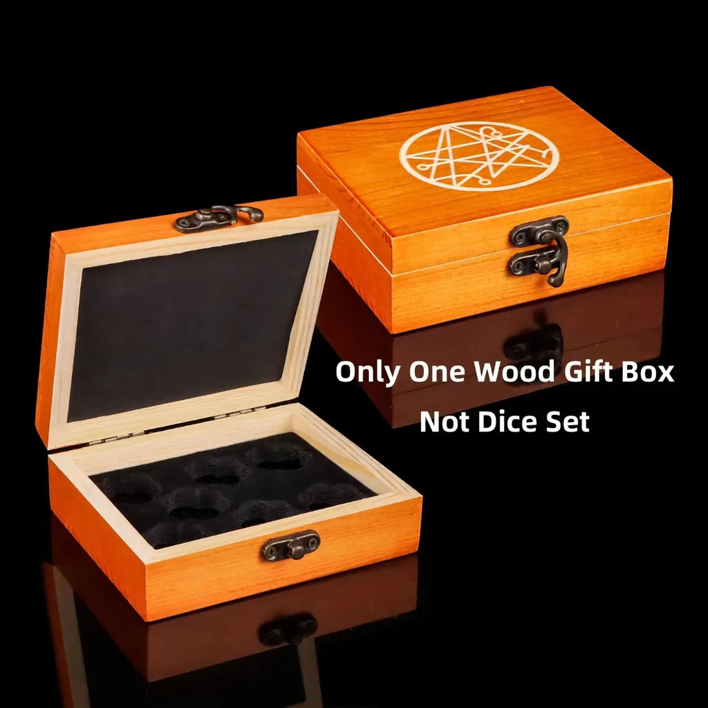 Dragon Eye Dice Set with Full Liquid Core & Sharp Edge | for D&D, Pathfinder RPG | Metallic Resin Dungeon Master Dice | for Gift