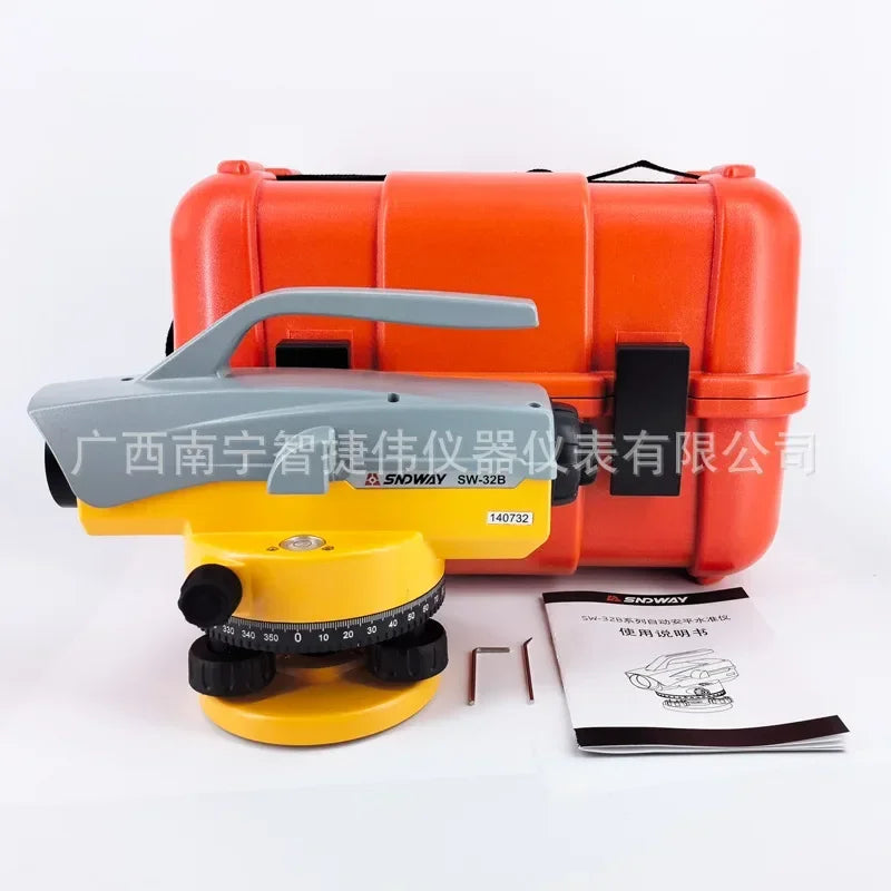 Stable SNDWAY SW-32A/32B Automatic Level 32X Optical Transit Survey Auto Level High Precision Level Gauge Measure Meter Machine
