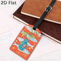 Luggage Tag, Cute Cartoon Fish & Plant Pattern Travel Suitcase Baggage Identifier Name Tag for Luggage Bags Accessories
