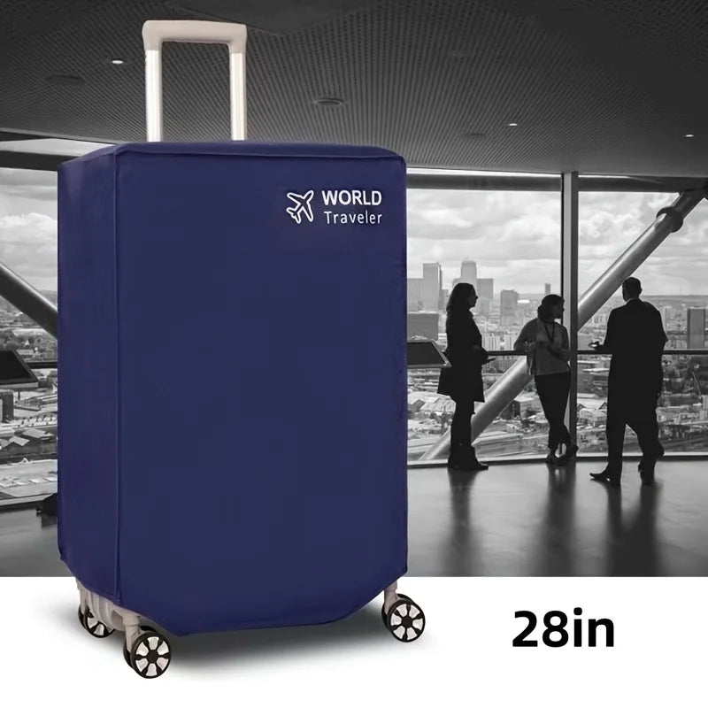 1pc durable luggage dust cover for world travelers - elastic and scratch resistant luggage protection cover, suitable for 18-32