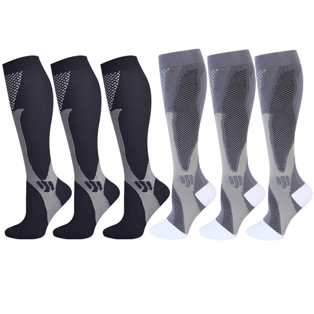 Compression Socks Travelers Socks Football Soccer Thigh Long Tube Unisex Outdoor Sports Nurses Stockings For Men Women