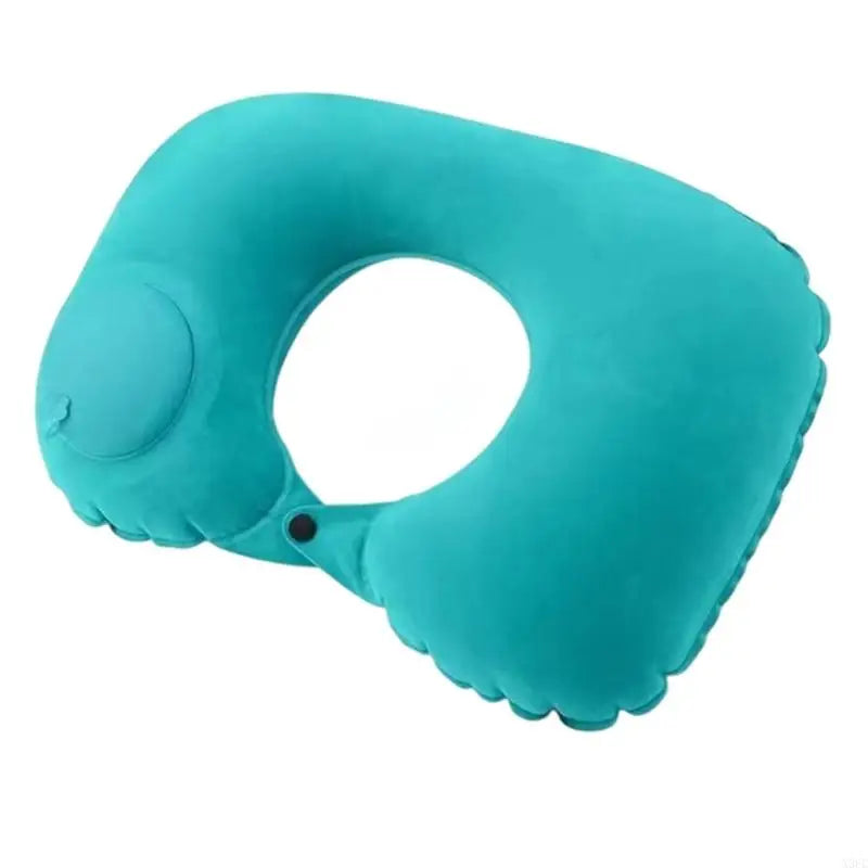 Inflatable Pillow for Cervical Support During Airplanes Car Ride and Rest Breaks Portable Easy Setups Designs X3UC