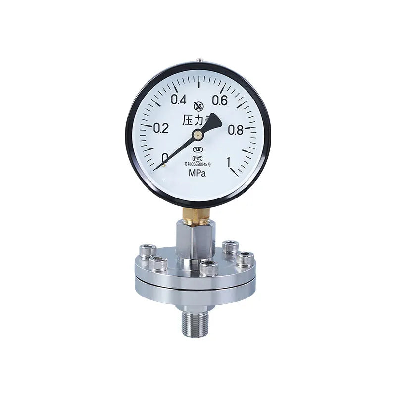 SS304 Stainless Steel DN50 M20*1.5 Diaphragm Pressure Gauge Liquid Application Membrane Manometer Gauge