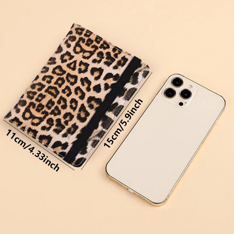 Passport Cover With Bandage Waterproof Passport Clip Built-in RFID Shielding Leopard Print Passport holder Travel Accessories