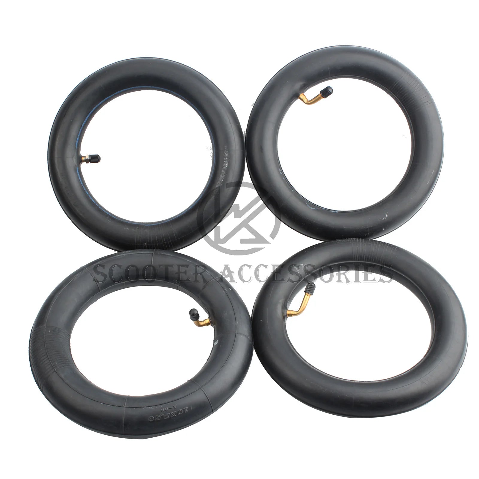 10X2.50 Inner Tube 10x2.5 Camera with Bent Valve 45 90 Degree for 10 Inch Baby Stroller Pram Scooter Electric Scooter Skateboard