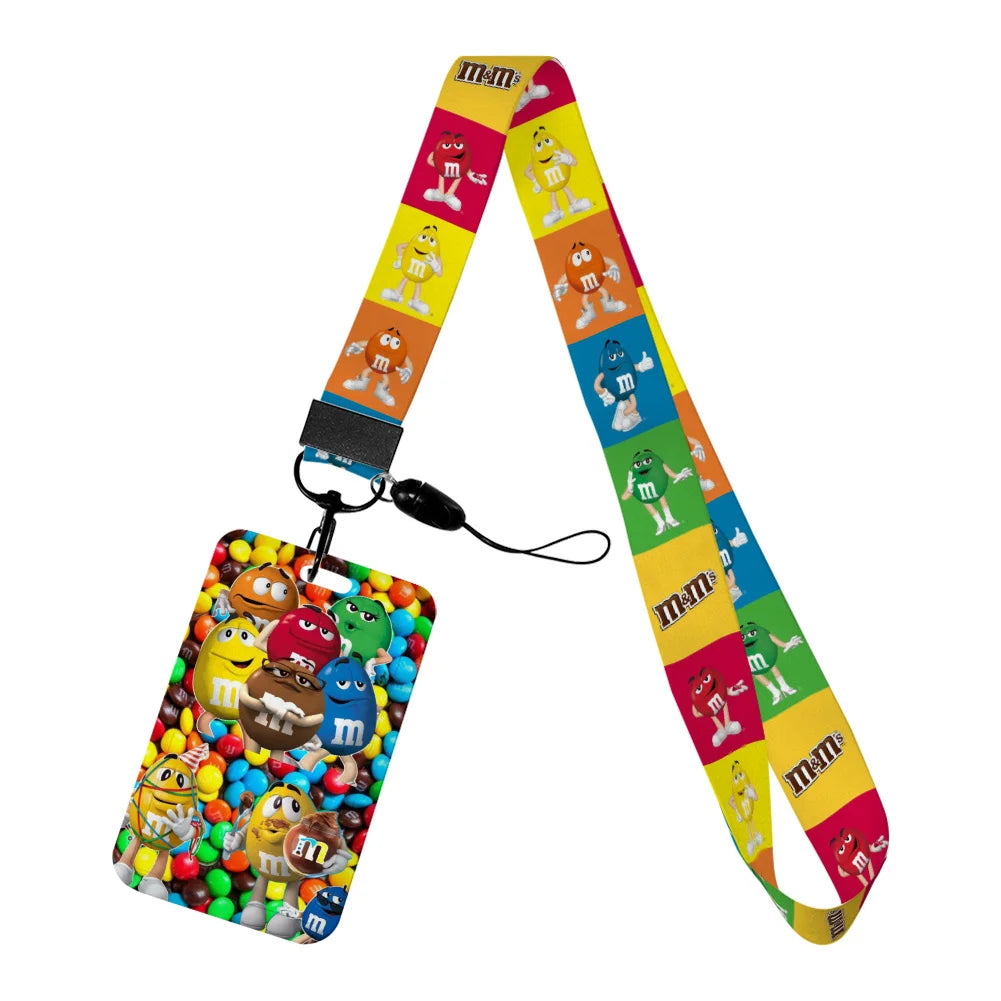 New Candy Design Lanyard Keychain ID Bus Card Cover Student Badge Holder Pass Hang Rope Lariat Gifts Keys Straps Accessories