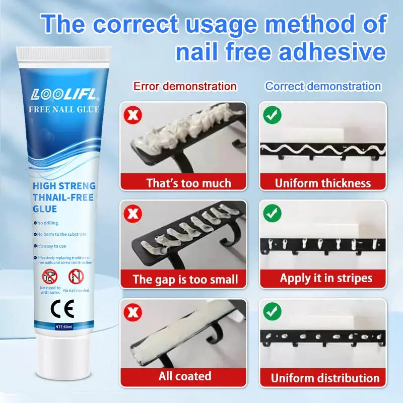 All-purpose Sealant Glue Quick Drying Ultra-Strong Fix Sealer Nail-free Adhesive Glass Tile Metal Ceramic Universal Bonding