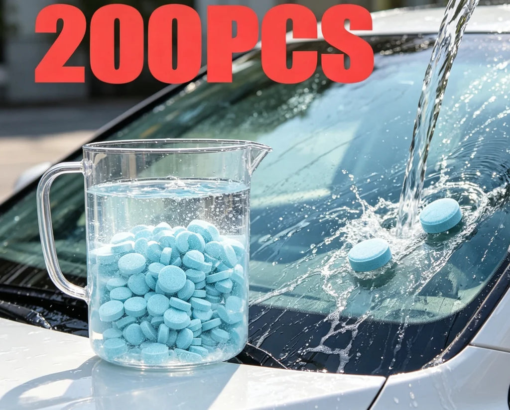Car Windshield Washer Fluid Concentrated Tablets Solid Effervescent Wiper Tablet for Car Room Kitchen Window Glass Cleaning