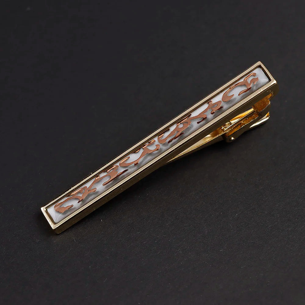 New High Quanlity Classic Golden Sliver 6cm Designer Metal Tie Clips Set Necktie Pin For Men Business Banquet Accessories Gift