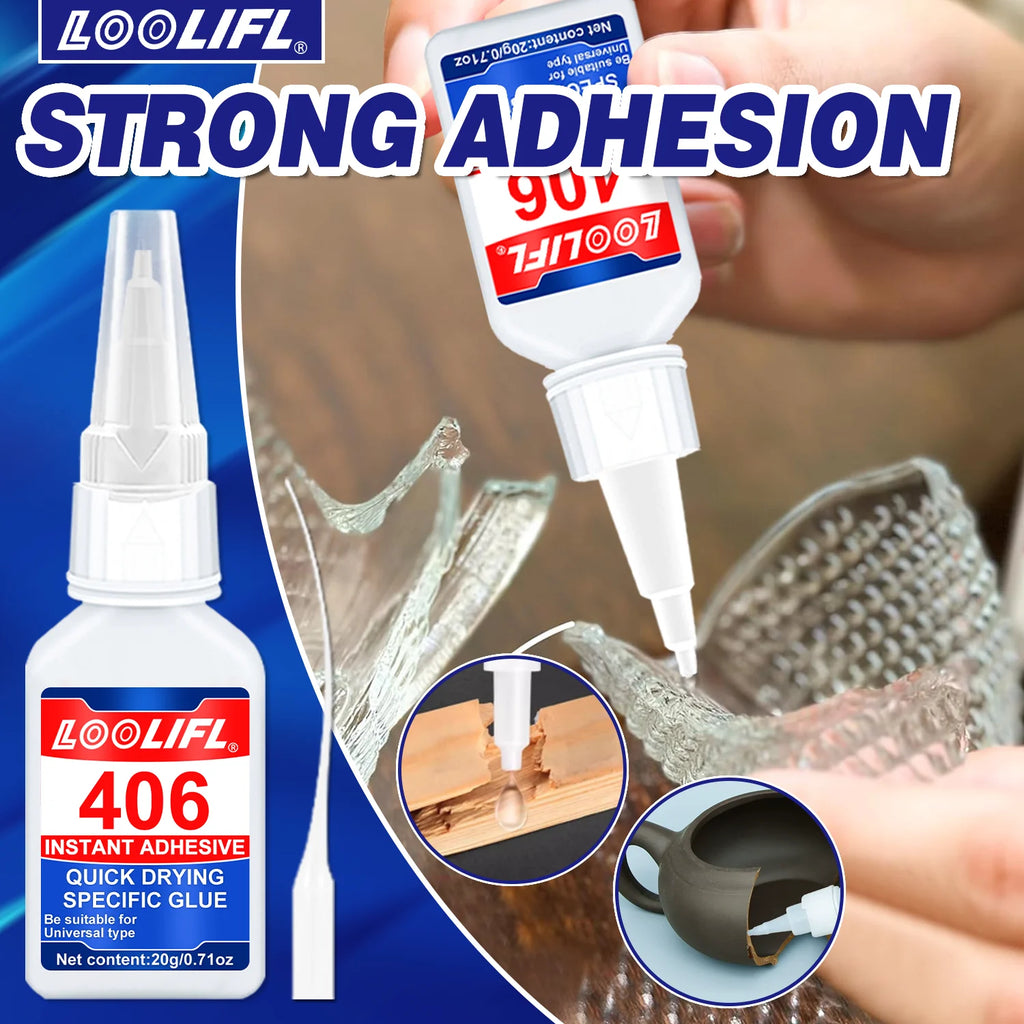 Super strong glass glue, 10 seconds curing, waterproof, high and low temperature resistant, suitable for glass and ceramics.