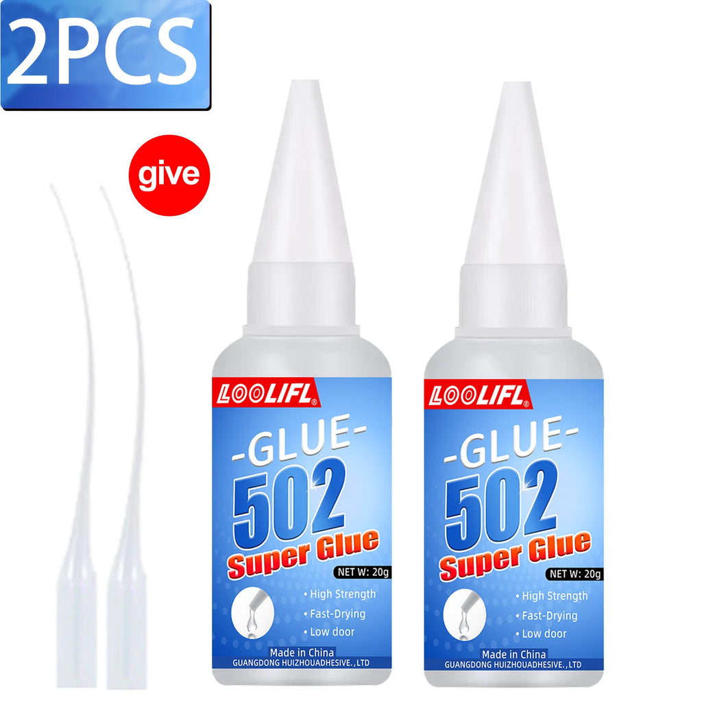 502 Super Glue Quick-drying Strong Cyanoacrylate Glue Is Used for DIY Handicraft Repair of Metal, Wood, Plastic and Ceramics.20g
