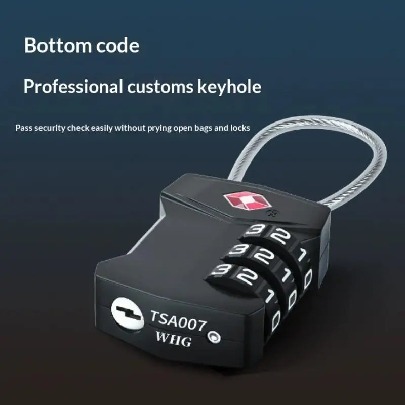 Travel TSA Customs Lock Password Changeable Lock 3 Digit Portable Zinc Alloy Suitcase Luggage Backpack