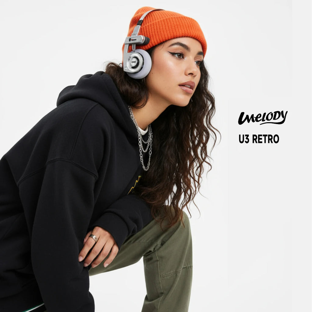 UMELODY U3 RETRO Headphones Wireless Bluetooth Headphones ON-Ear Headphones HIFI Wireless Foldable Noise Canceling Headphone