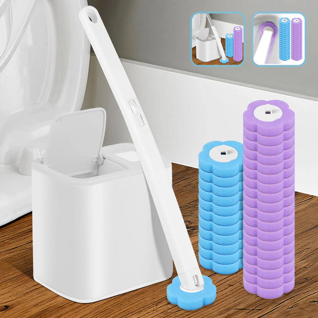 18/36Pcs Disposable Toilet Brush Wall Mounted Toilet Brush with Extended Handle Cleaning Set Replacement Head Wc Accessories New