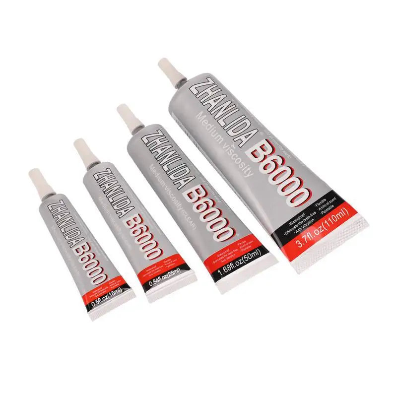 Zhanlida B6000 110ml Clear Acrylic Crystal Adhesive Phone Screen Glass Repair Liquid Glue Bonding Rubber Leather Toys Gel