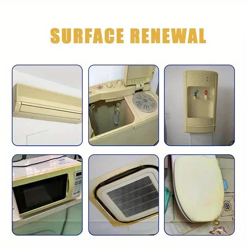 Functional European Appliance Anti-Yellowing Paste, Fixes AC & Washer Plastic Discoloration, Effortlessly Removes Tough Stains