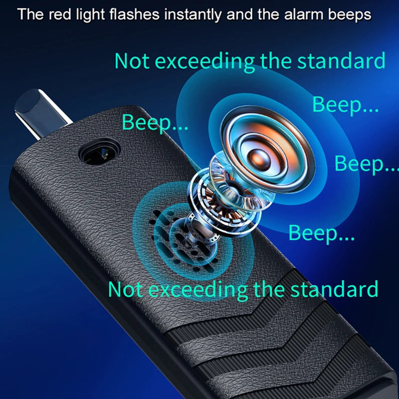 Digital Alcohol Tester Professional Alcohol Detector Breathalyzer Police LCD Display Drunk Driving Tester Long Standby