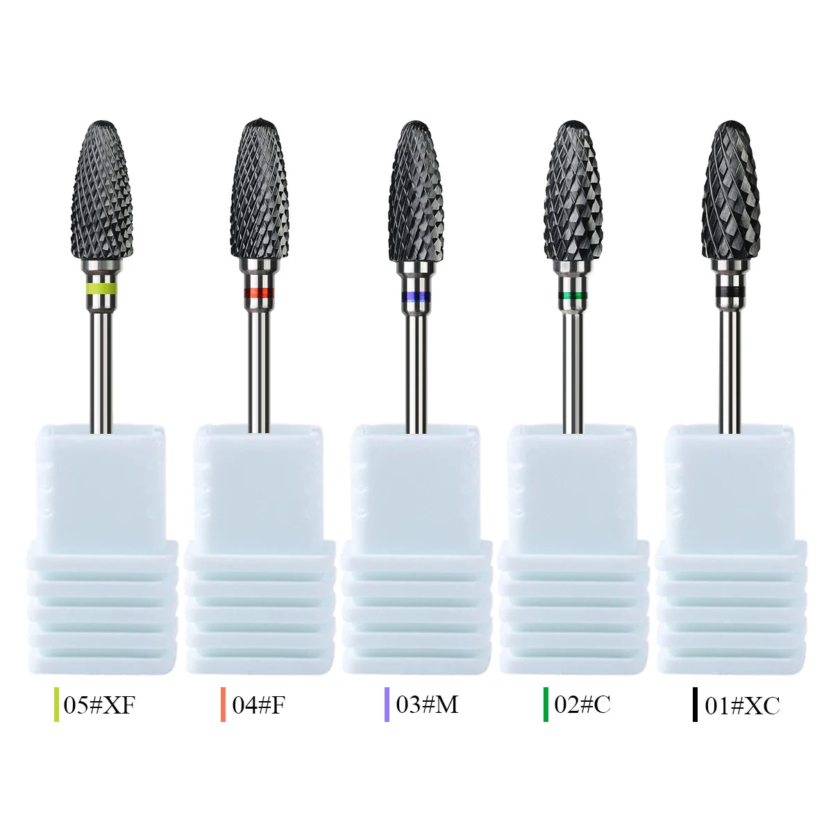 Black Ceramic Nail Drill Bits 3/32'' Safe & Professional Nail Cleaning Polishing Head For Callus & Dead Skin Removal Nails Tools