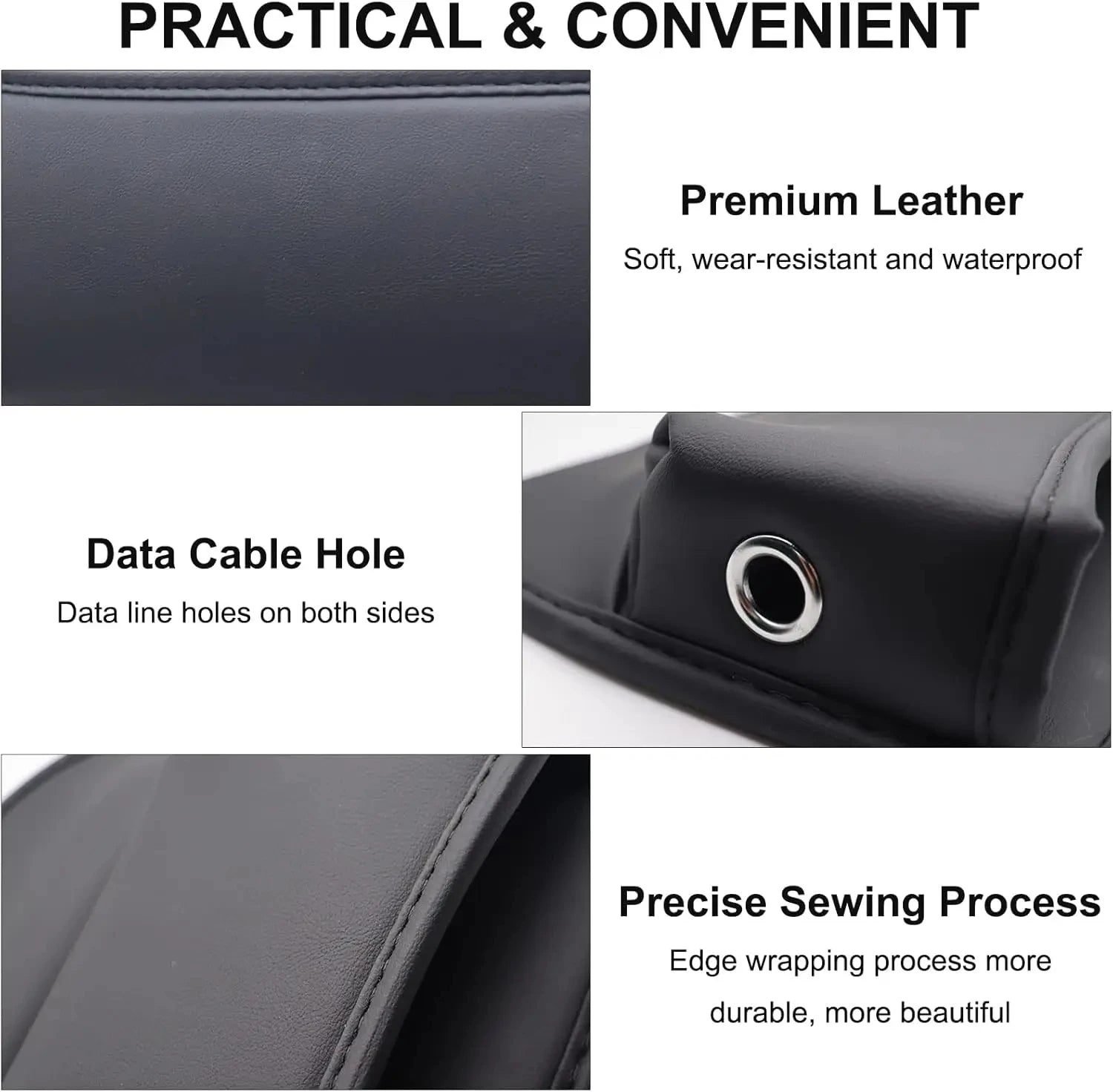 1pcs Leather Car Seat Gap Organizer Multifunction Console Crevice Filler Side Storage Box Car Interior Storage Pocket