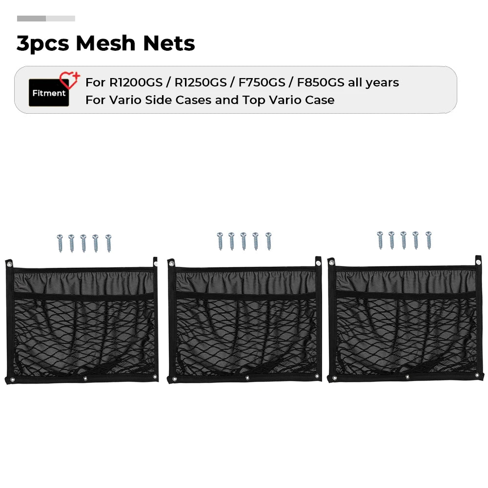 Storage Organizer Cargo Mesh Net For BMW Vario Cases Panniers For BMW R1200G R1250GS F650GS F700GS F750GS F800GS R850GS R1200G