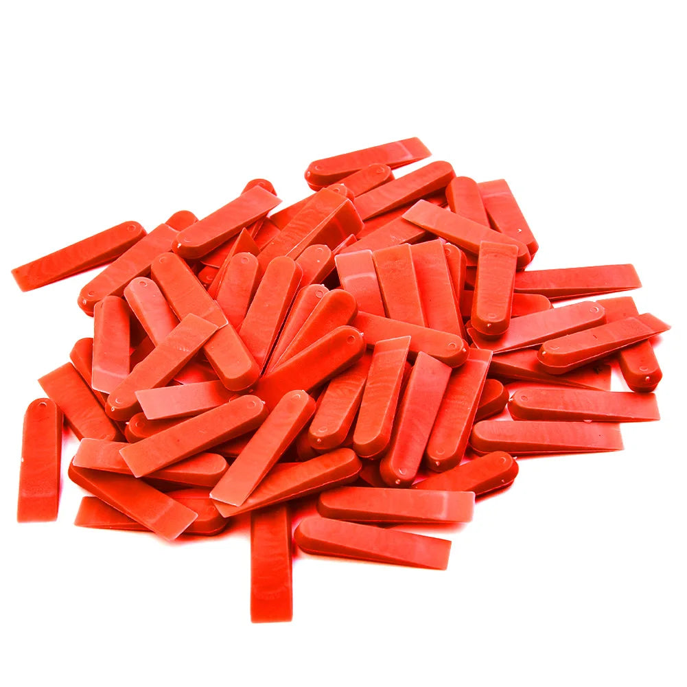 100pcs Tile Spacers Kit Plastic Tile Leveling System Kit Reusable Laying Level Wedges Red Leveler Wall Flooring Tiling Tools