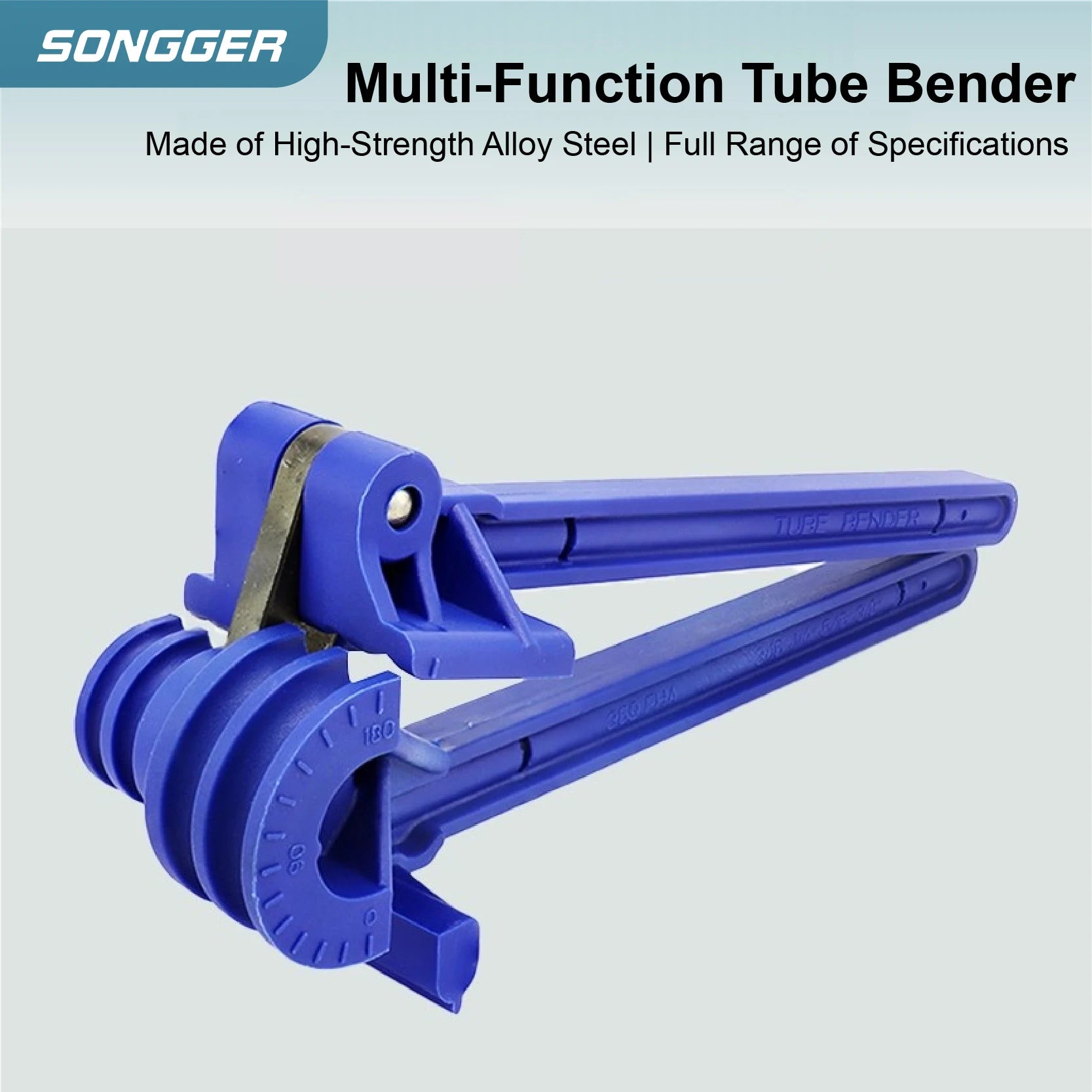 Manual Tube Bender Set for 1/2 5/8 3/4 Inch Tube Bender 9.25 to 22.22mm Copper Aluminum Thin Wall Steel 180 Degree Bends