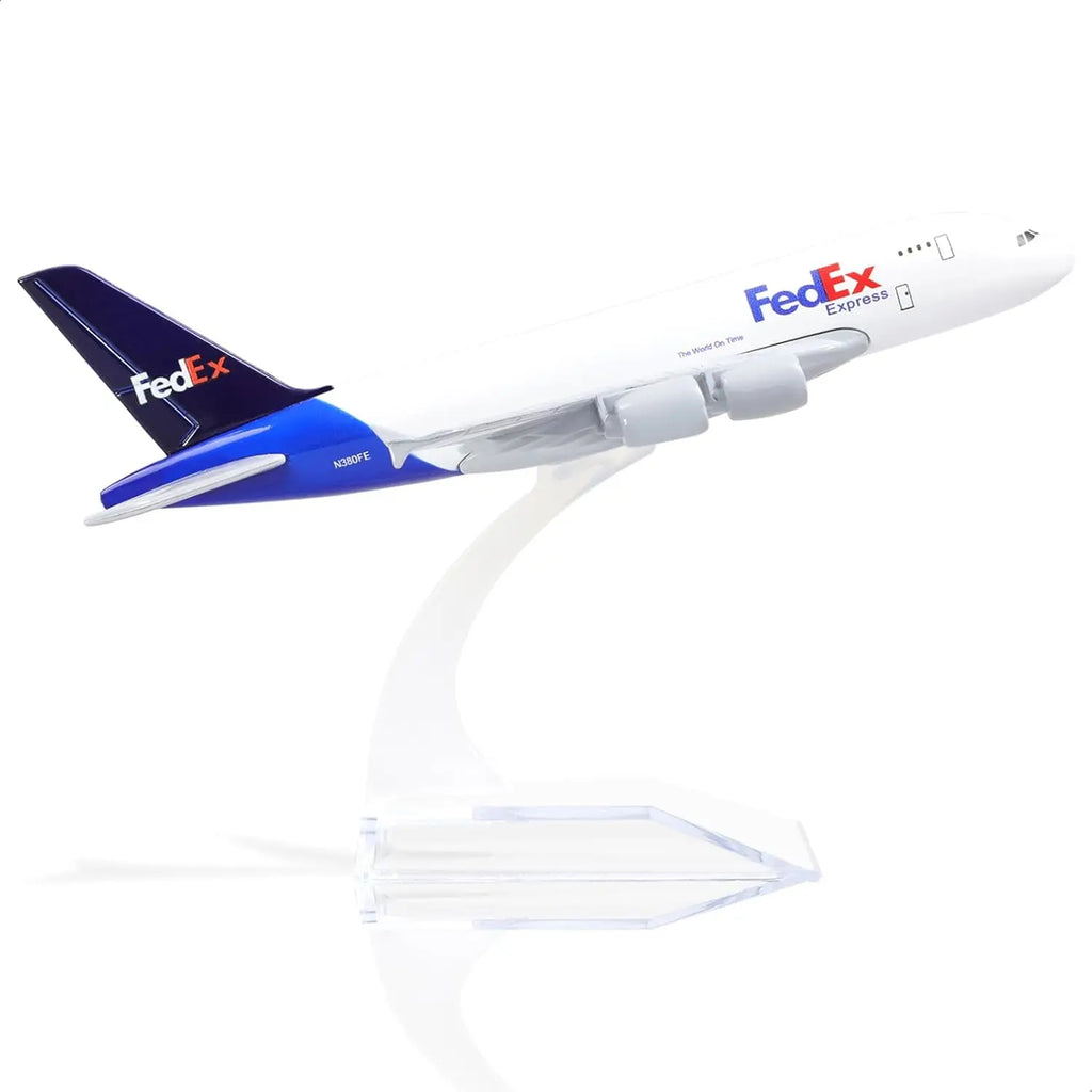 1/400 16cm A380 FedEx Diecast Metal Airplane Model Collectible Display Toy Airplane Model Collection Toys For Children