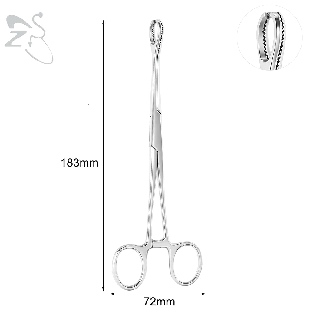 ZS 1PC Stainless Steel Piercing Clamp Slotted Locking Forcep Opening Piercing Plier Tool for Ear Lip Belly Navel Tongue Piercing