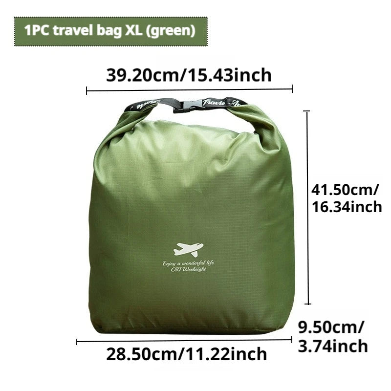 SEAMETAL Multifunctional Outdoor Folding Bag Waterproof 420D Oxford Dry Bag Large Capacity for Hiking Swimming Trekking Storage
