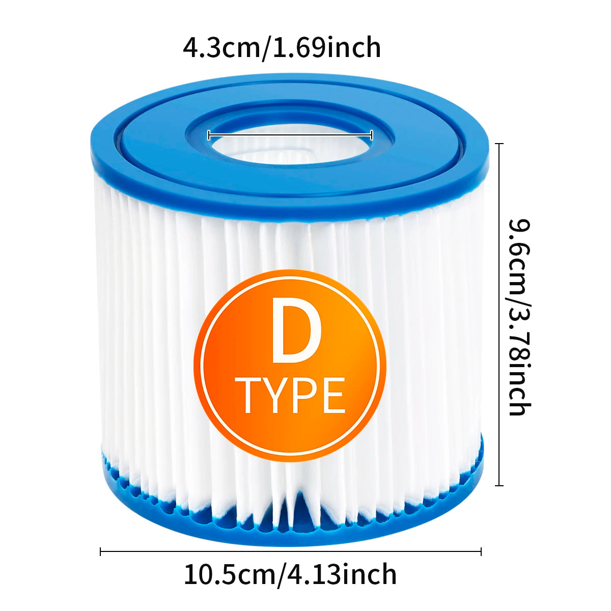 Type D 59900 Filter Cartridge For Intex Swimming Pool and Summer Waves P57100102 P57000104SFS350 RP350 RP400 RP600 RX600 Pump