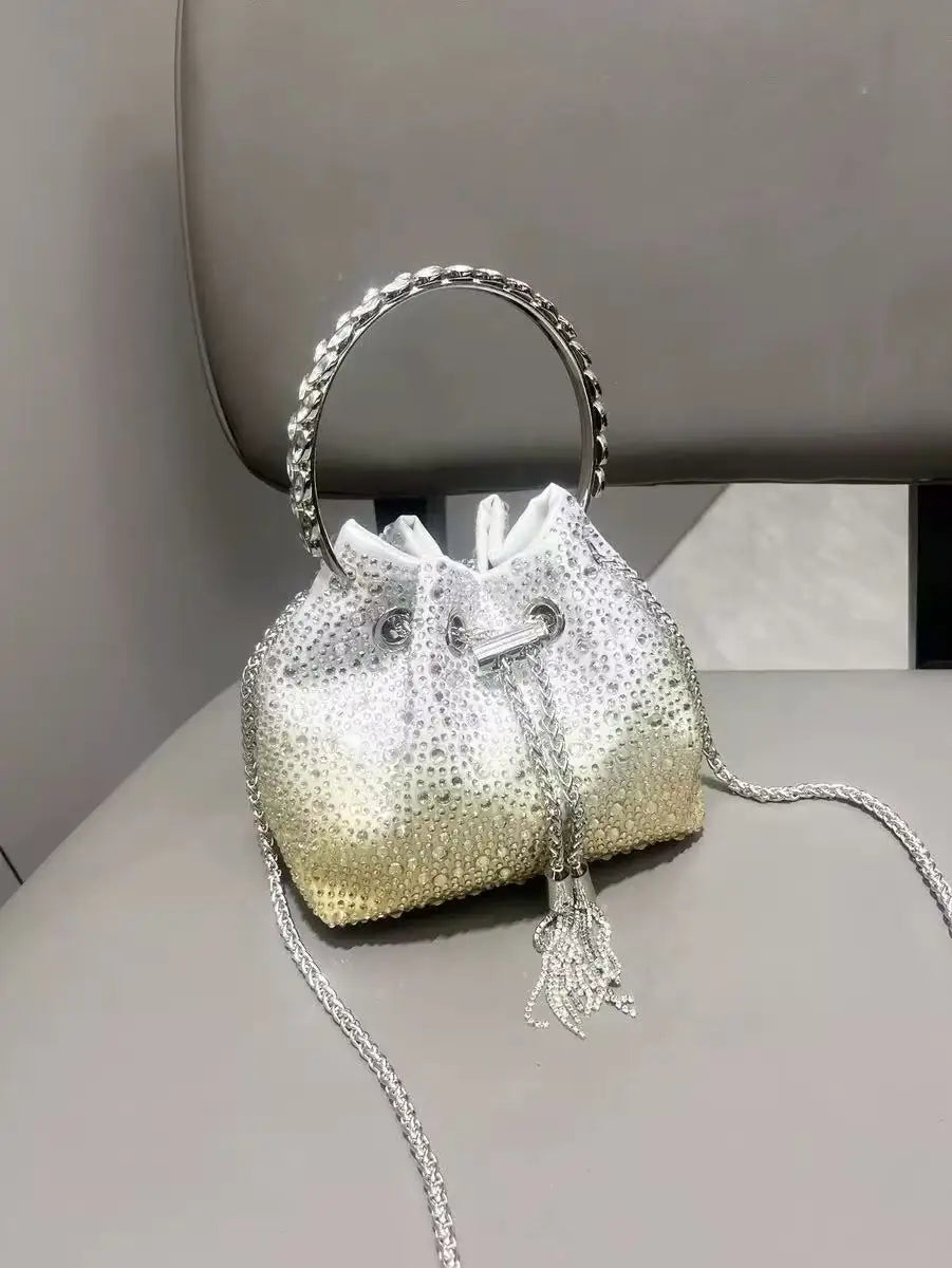 Luxury Designer Women Handbag Glitter Shiny Diamond Clutch Purse Wedding Party Banquet Bag Crystal Rhinestones Evening Bag
