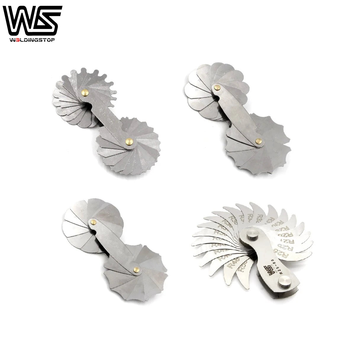 Radius Gauge Set 1-50mm Concave/Convex Measure Radius Tool