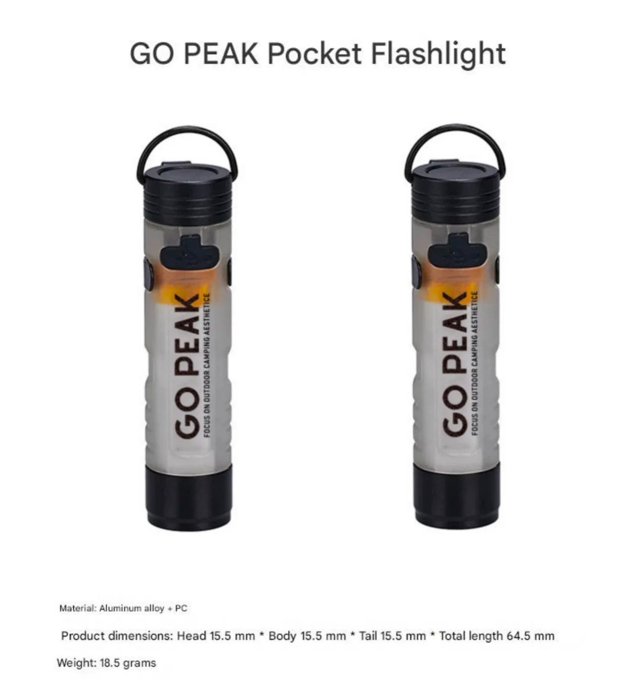 GOPEAK Pocket Mini Flashlight Outdoor Key Clip Cap Ambient Led Long Endurance Disaster Relief Emergency 5050 Small Light