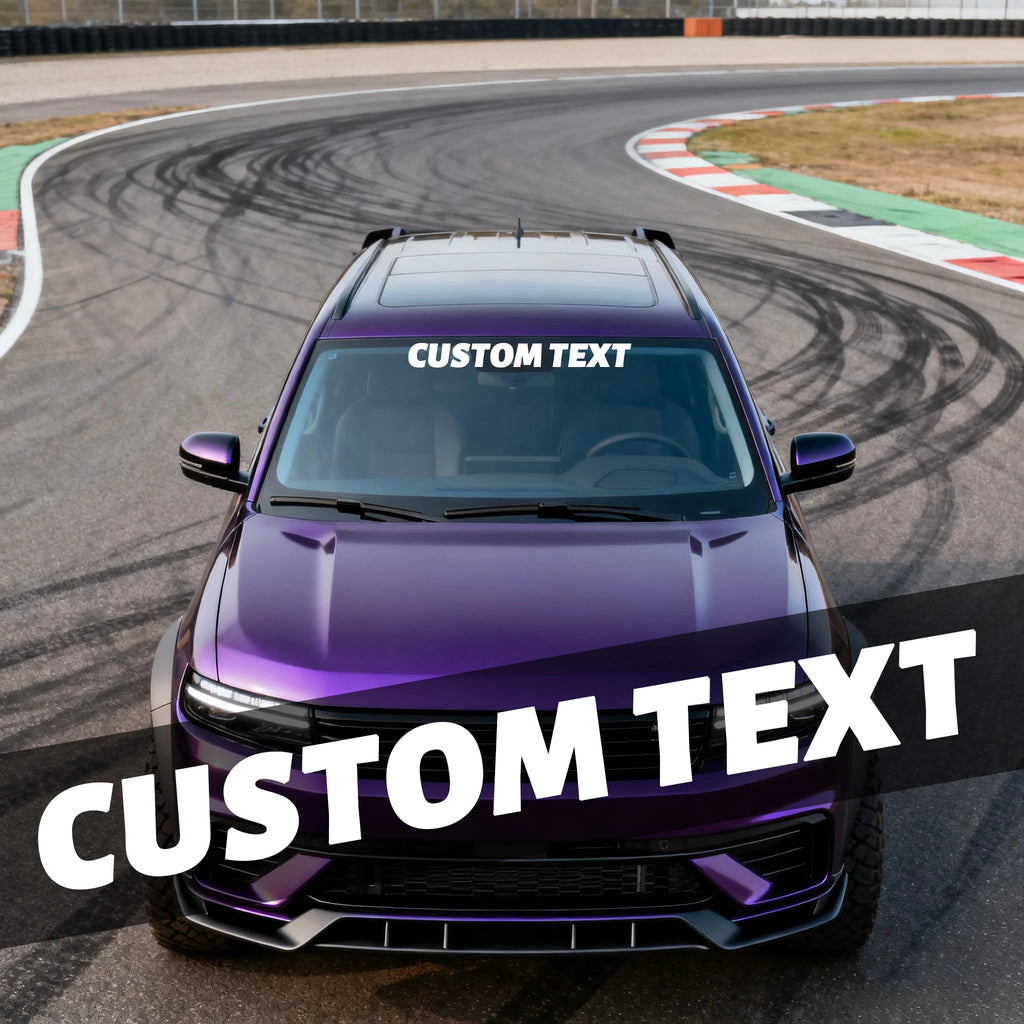 1PC Custom Only Text Car Stickers Front Banner Windshield Waterproof Personalized DIY Vehicle Boat Self-Adhesive Vinyl Decals