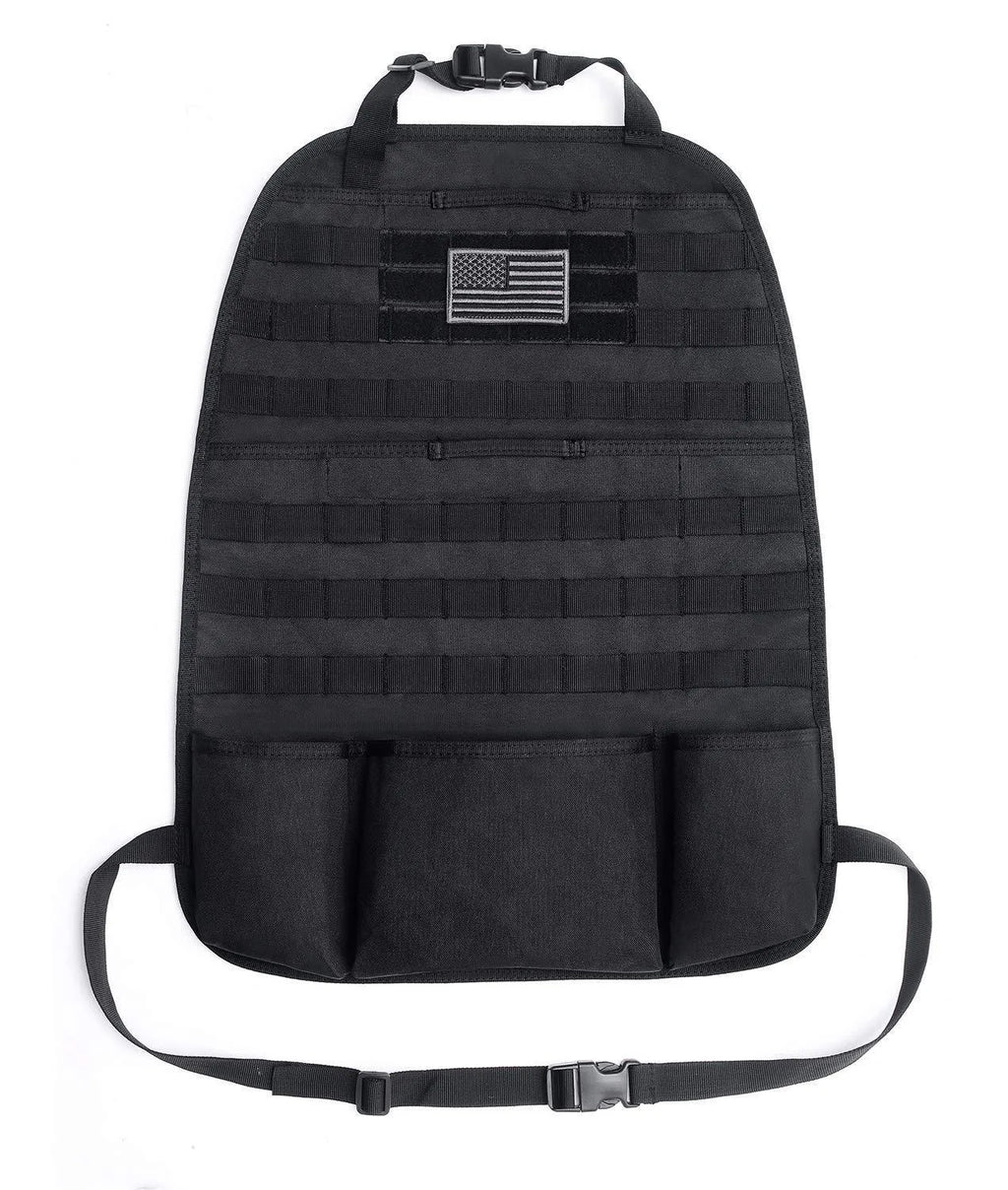 Universal MOLLE Car Seat Back Organizer Panel Vehicle Seat Protector Cover EDC Tool Storage Pouch Hunting Travel Car Accessories