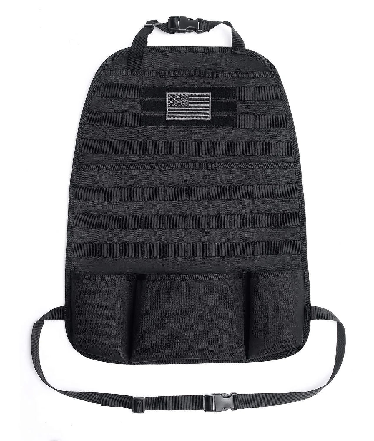 Universal MOLLE Car Seat Back Organizer Panel Vehicle Seat Protector Cover EDC Tool Storage Pouch Hunting Travel Car Accessories