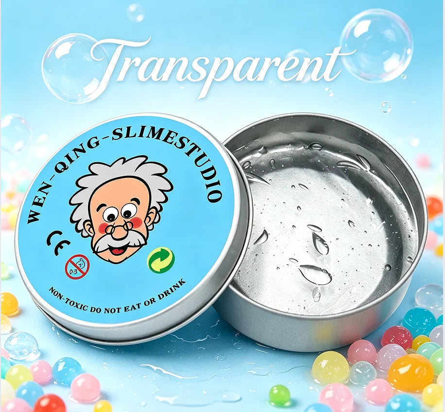 New Stress Relief Toys Old Man Liquid Squishy Transparent Crystal Slime Fluffy Foam Putty Kids Safe Bouncy Stretchy Color Slime