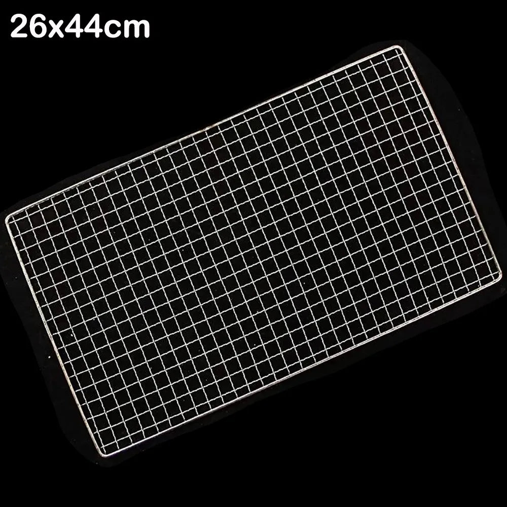 New Stainless Steel Grill Rack Grids Reusable Nonstick BBQ Roasting Rack Rectangular Grill Grate Mesh Pads Oven